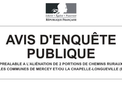 Avis d’enquête publique sur l’aliénation des chemins ruraux